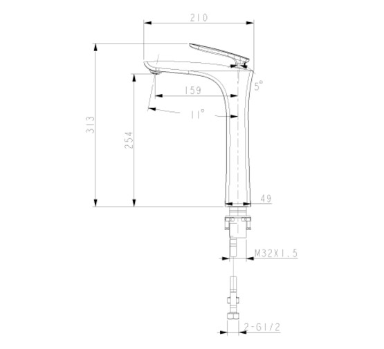 Смеситель для раковины Lemark Bellario LM6809C хром