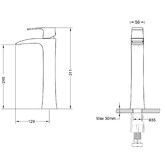 Смеситель для раковины Timo Lumi 4211/00F хром