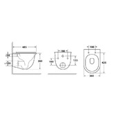 Унитаз подвесной OWL Eter Cirkel-H безободковый дюропласт микролифт