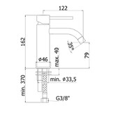 Смеситель для раковины Paffoni Light LIG071NO черный