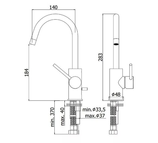 Смеситель для раковины Paffoni Light LIG078NO черный