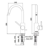 Смеситель для раковины Paffoni Light LIG078NO черный