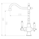 Смеситель для кухни Zorg ZR 336YF50 хром ручка белая