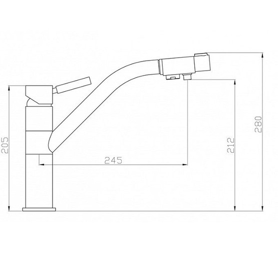 Смеситель для кухни Zorg ZR 401KF хром 