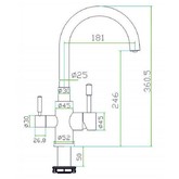 Смеситель для кухни Zorg SZR-1339 FONTAS нержавеющая сталь