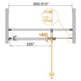 Душевая дверь Cezares VALVOLA-B-1 90 хром прозрачное стекло 