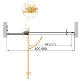 Душевая дверь Cezares SLIDER-B-1 80 хром прозрачное стекло 