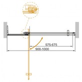 Душевая дверь Cezares SLIDER-B-1 90 хром, прозрачное стекло 