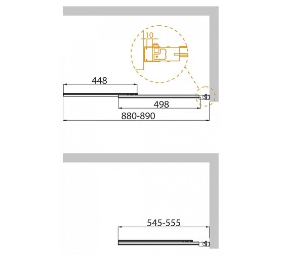 Шторка для ванны Cezares SLIDER-VF-11  900x1500 хром, прозр.стекло 