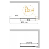 Шторка для ванны Cezares SLIDER-VF-11  1000x1500 хром, прозр.стекло 