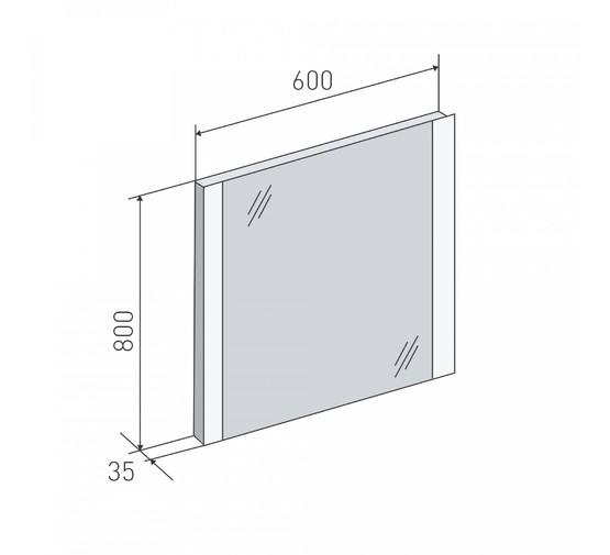 Зеркало Alavann Tess 60 LED 600x800
 
  
