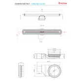 Водоотводящий желоб Pestan Confluo Slim Line 300 с решеткой 