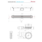 Водоотводящий желоб Pestan Confluo Slim Line 550 с решеткой 