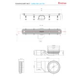 Водоотводящий желоб Pestan Confluo Slim Line 750 с решеткой 