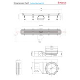 Водоотводящий желоб Pestan Confluo Slim Line 850 с решеткой 