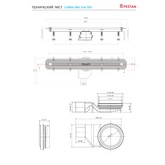 Водоотводящий желоб Pestan Confluo Slim Line 950 с решеткой 