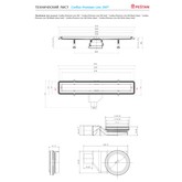 Водоотводящий желоб Pestan Confluo Premium White Glass Line 300 с решеткой 