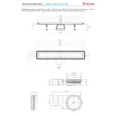 Водоотводящий желоб Pestan Confluo Premium White Glass Line 550 с решеткой 