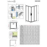 Душевой угол Radaway Idea Black KDD 800х800 черный, прозрачное стекло