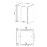 Душевой угол GOOD DOOR Mokka WTWSP-110-80-C-WE 1100x800 белый,прозр. стекло 