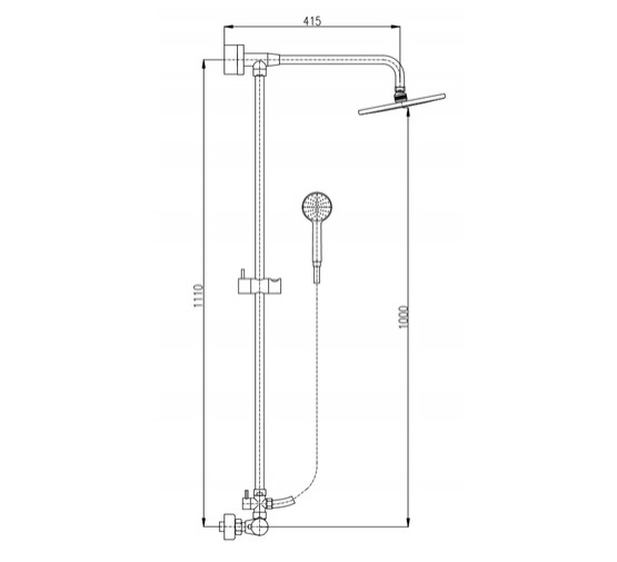 Душевая система Rav Slezak Thermostatic TRM81.5/4-01 со смесителем термостат хром