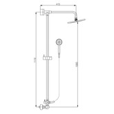 Душевая система Rav Slezak Thermostatic TRM81.5/4-01 со смесителем термостат хром