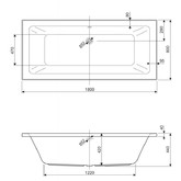 Акриловая ванна Cezares Plane Mini 180 180x80