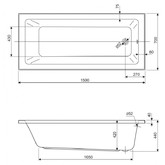 Акриловая ванна Cezares Plane Solo Mini 150 150x70