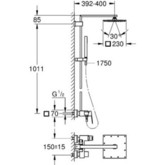 Душевая система Grohe Euphoria Cube System 230 23147001 со смесителем хром