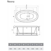 Акриловая ванна Relisan Neona 180x90