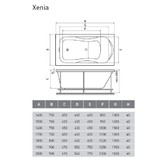 Акриловая ванна Relisan Xenia 150x75