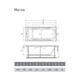 Акриловая ванна Relisan Marina 170x75