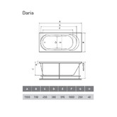 Акриловая ванна Relisan Daria 150x70