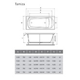 Акриловая ванна Relisan Tamiza 150x70