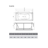 Акриловая ванна Relisan Loara 180x80