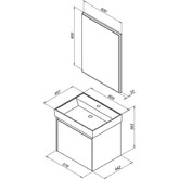 Тумба подвесная Aquanet Nova Lite 60 1 ящик дуб рошелье