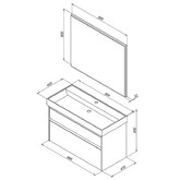 Тумба подвесная Aquanet Nova Lite 100 2 ящика белый