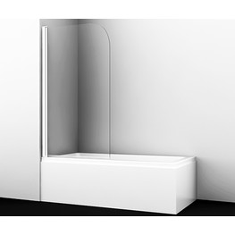 Шторка для ванны Wasserkraft Leinel 35P01-80W 800x1400 белый, прозр.стекло 