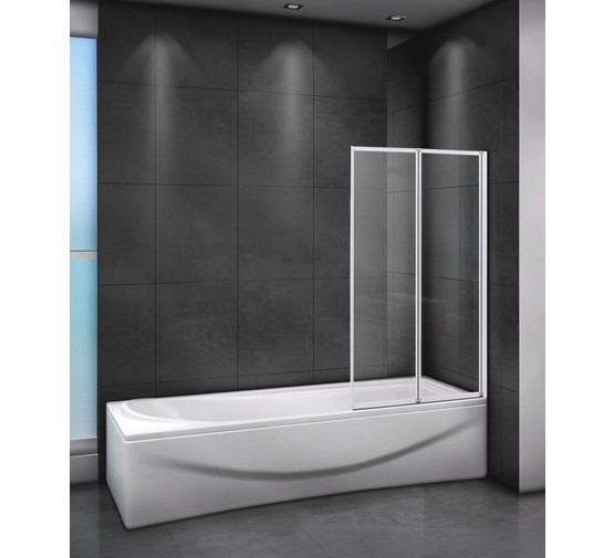 Шторка для ванны Cezares RELAX-V-2-P-R  800x1400 серый, текст.стекло 
