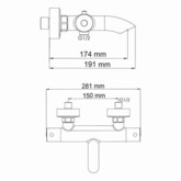 Смеситель для ванны Wasserkraft Berkel 4811  термостат хром