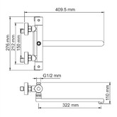 Смеситель для ванны Wasserkraft Berkel 4822L  термостат хром