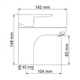 Смеситель для раковины Wasserkraft Leine 3503 хром