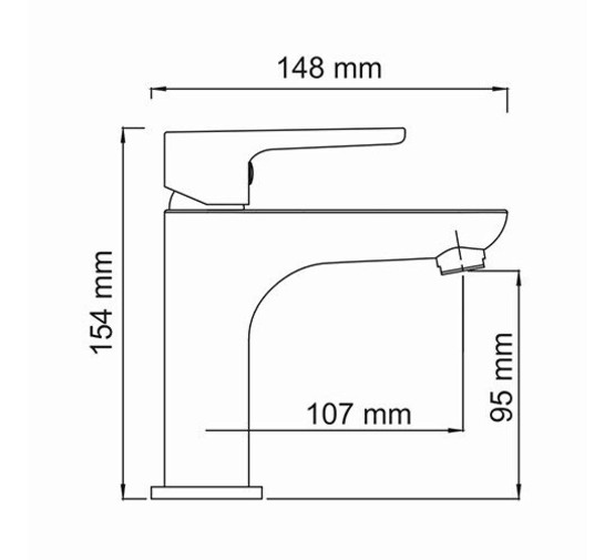 Смеситель для раковины Wasserkraft Leine 3504 хром