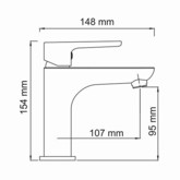 Смеситель для раковины Wasserkraft Leine 3504 хром