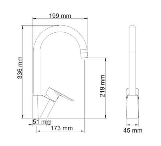 Смеситель для кухни Wasserkraft Leine 3507