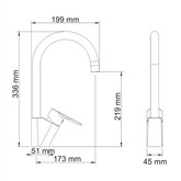 Смеситель для кухни Wasserkraft Leine 3507