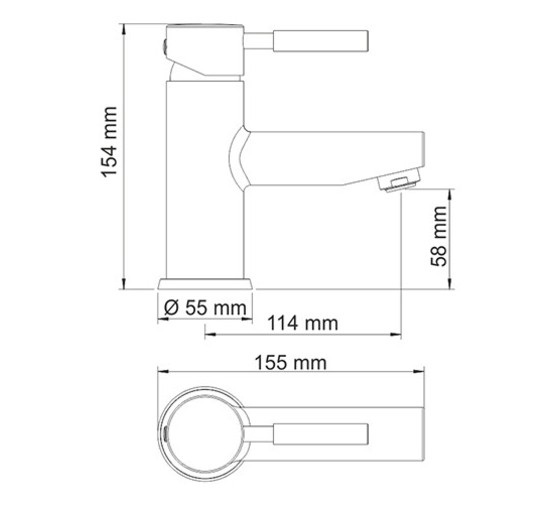 Смеситель для раковины Wasserkraft Wern 4203 хром матовый