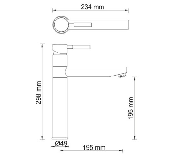 Смеситель для раковины Wasserkraft Wern 4207 хром матовый