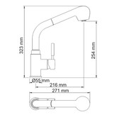 Смеситель для кухни Wasserkraft Wern 4266 хром матовый