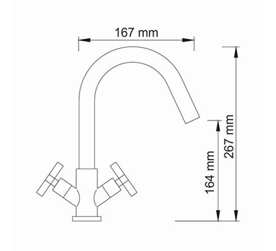 Смеситель для раковины Wasserkraft Weser 7803 хром